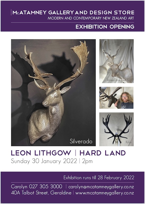 Leon Lithgow|Poster  | Sculptures  | McAtamney Gallery and Design Store | Geraldine NZ